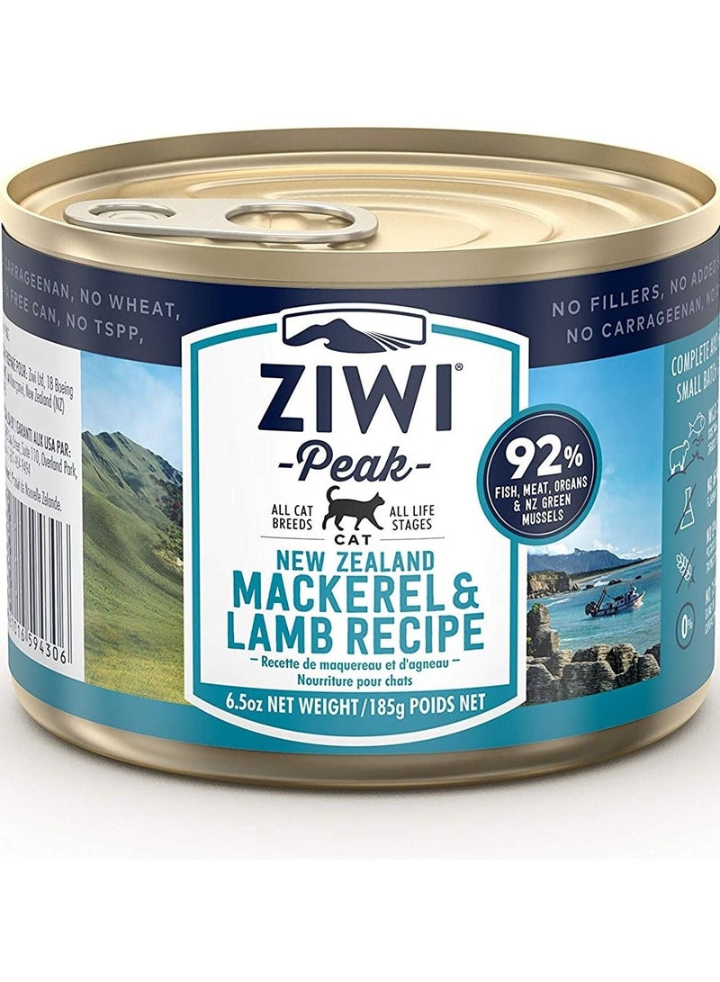 Mackerel And Lamb Recipe Canned Cat Wet Food 185g