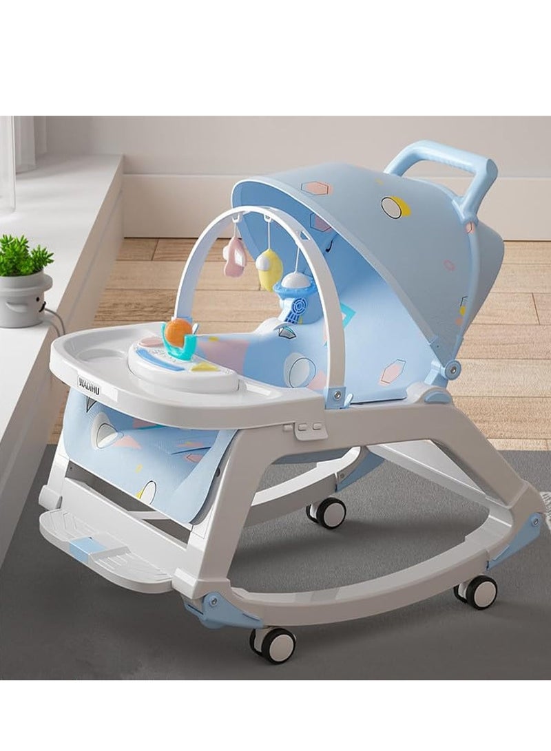 COOLBABY Baby Rocking Chair Baby Sleep Cradle Bed Newborn Comfort Chair Recliner Dining Chair