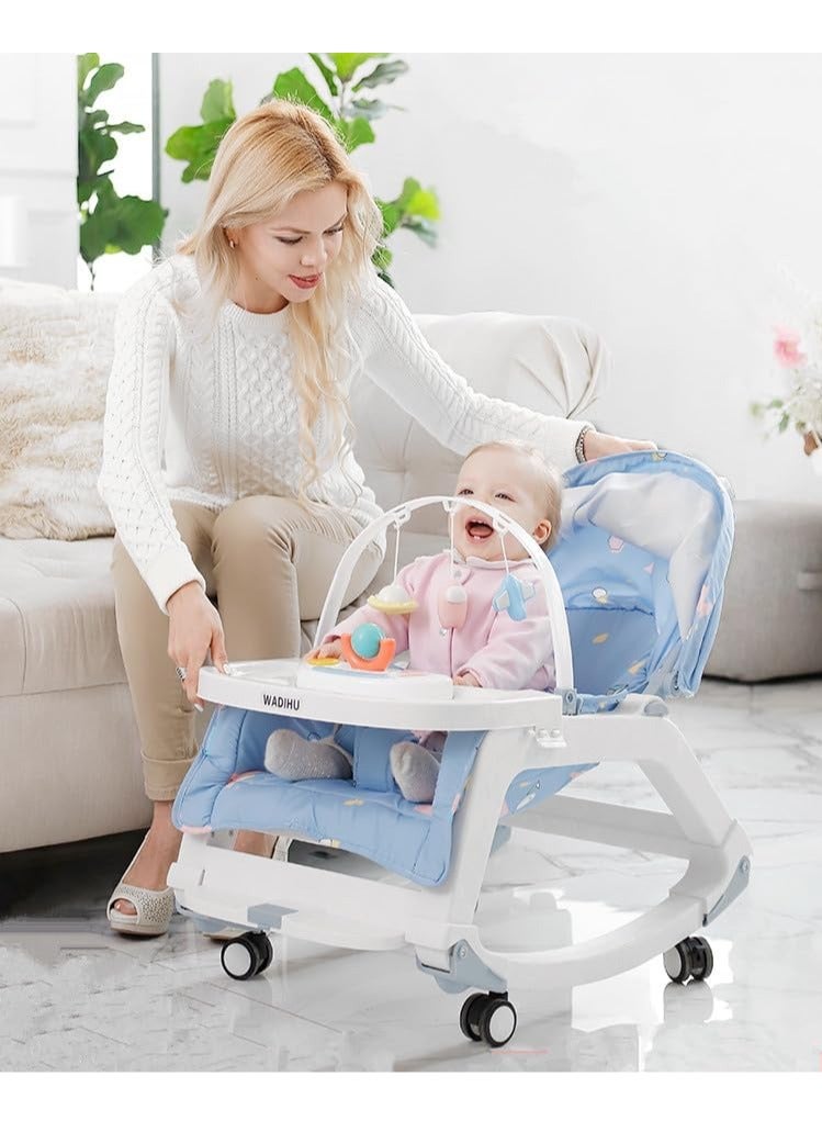 COOLBABY Baby Rocking Chair Baby Sleep Cradle Bed Newborn Comfort Chair Recliner Dining Chair