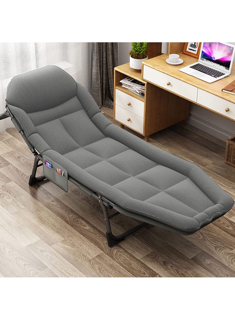 Senior Folding Bed Single Bed Office Lounge Chair Lunch Bed Napping Folding Bed Accompanying Simple Portable Military Bed-light