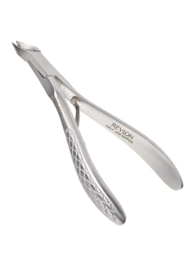 Half Jaw Nail Cuticle Nipper Silver