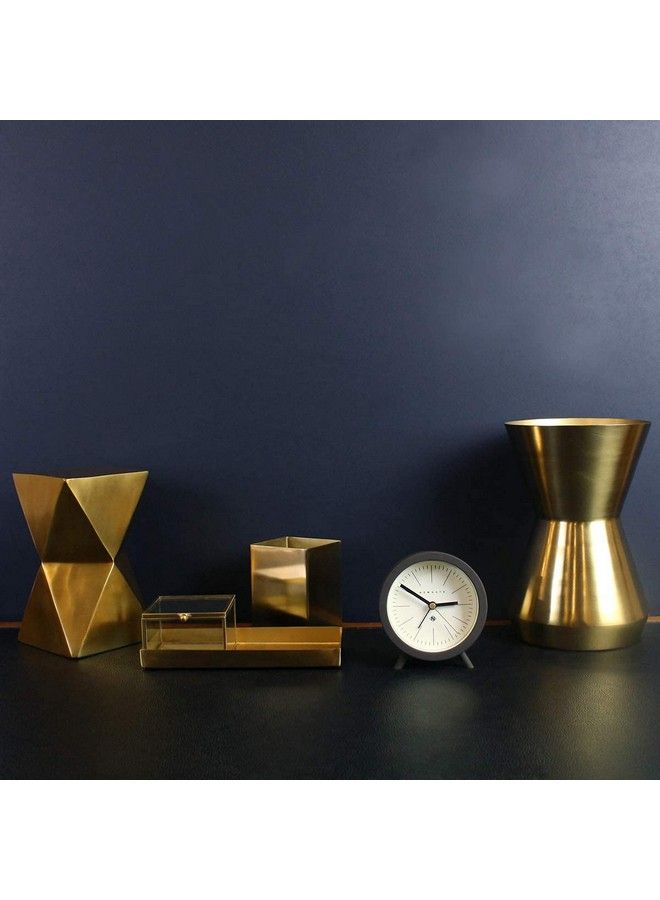Fred Alarm Clock Small Retro Design Perfect For The Bedroom Living Room Or Office… (Chocolate)