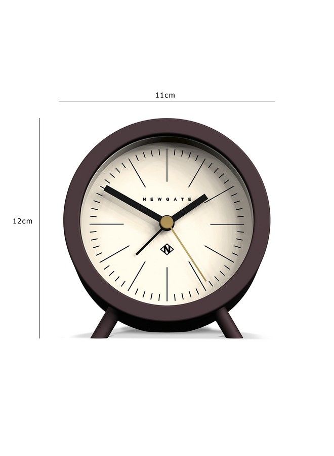 Fred Alarm Clock Small Retro Design Perfect For The Bedroom Living Room Or Office… (Chocolate)