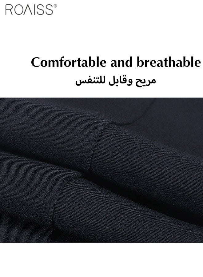 Men Ankle Length Business Suit Pants Simple Classic Slim Casual Trousers