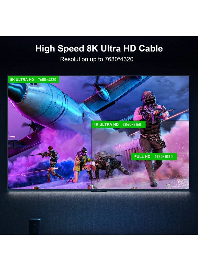 8K Fiber Optic Hdmi Cable 66Ft 48Gbps Highspeed Hdmi 2.1 Cable 8K@60Hz 4K@120Hz Dynamic Hdr Earc Hdcp 2.3 Ultra Hd Directional Hdmi Cord Compatible With Lg Samsung Sony Tv Ps5 Bluray