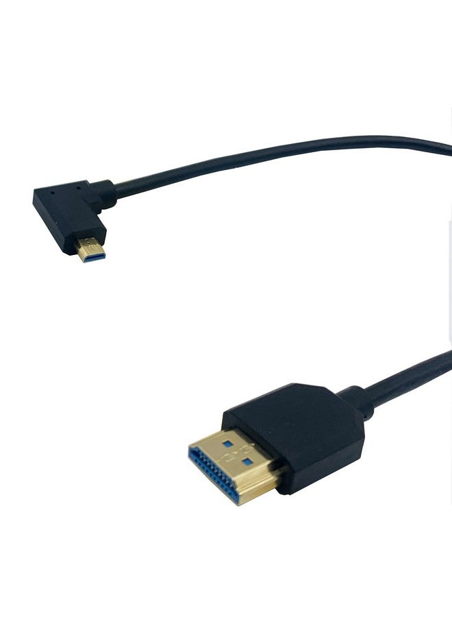 Hdmi 8K Cable Micro Hdmi To Hdmi Cable 1Ft 8K@60Hz Hdmi Male To Micro Hdmi Male High Speed Cord For Portable Home Digital Devices Notebook And More (Micro Hdmi To Hdm (Right))