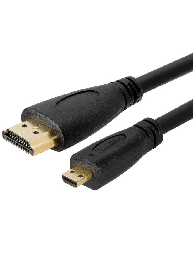 Micro Hdmi To Hdmi Cable 15Ft Micro Hdmi Cable Male To Male 4K Camera Hdmi Cables For Capture Card Video Camera Action Camera Pocket Camera Black