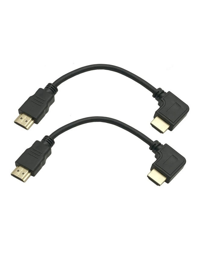 8K Hdmi 2.1 Cable Right Angled 2Pack 8Inch Short 90 Degree 8K Hdmi Cable 2.1 Hdmi Male To Male Right Angle 48Gpbs8K@60Hz 4K@120Hz 144Hz Earc Hdr10 4:4:4 Hdcp 2.2