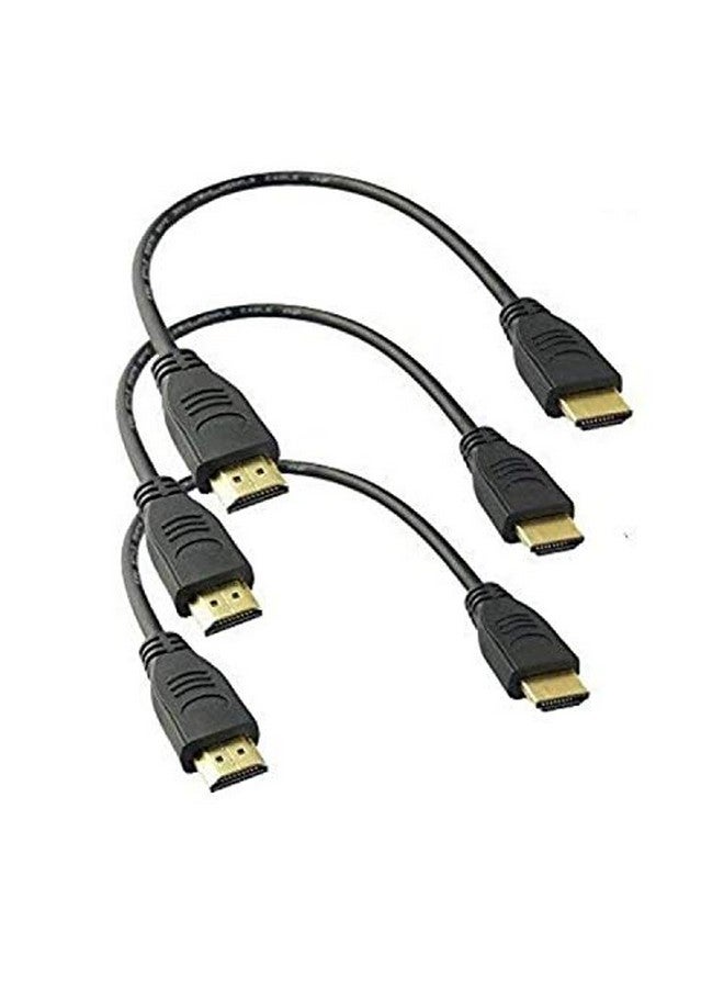 3Pack 8Inch Hdmi Male To Male Cablehighspeed Hdmi Hdtv Cable Supports Ethernet 3D1.4V