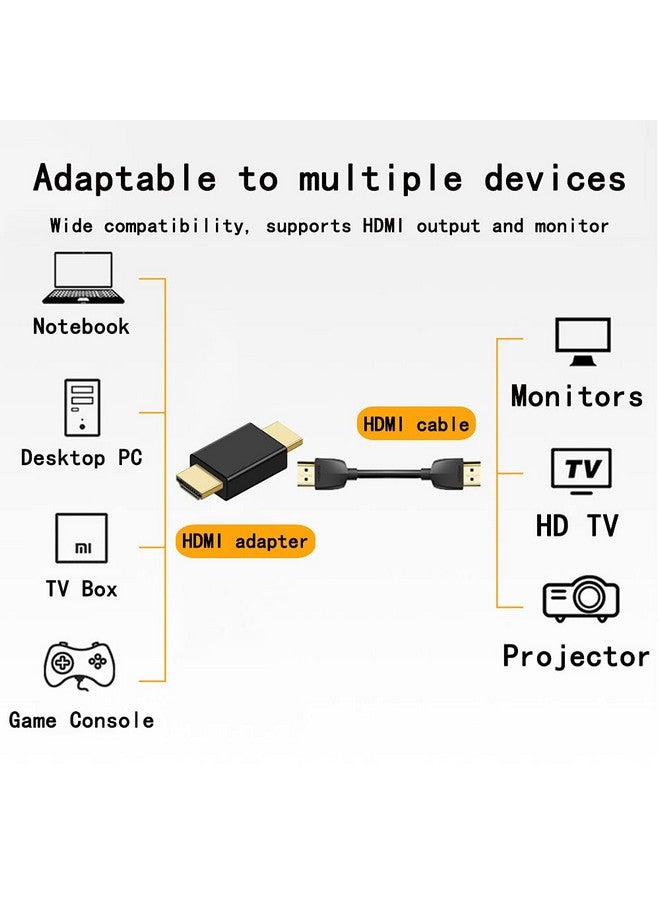 Hdmi Adapterhdmi Male To Male Coupler Extender Connector For Hdtv 1080P Hdmi Cable Extension Converter(2 Pack)