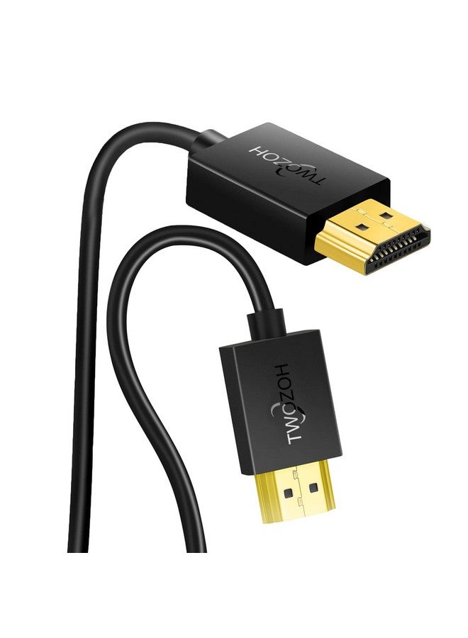 Flexible & Slim Hdmi Cable 1Ft Soft & Ultrathin Hdmi To Hdmi Cord Support 4K@60Hz 2160P 1080P