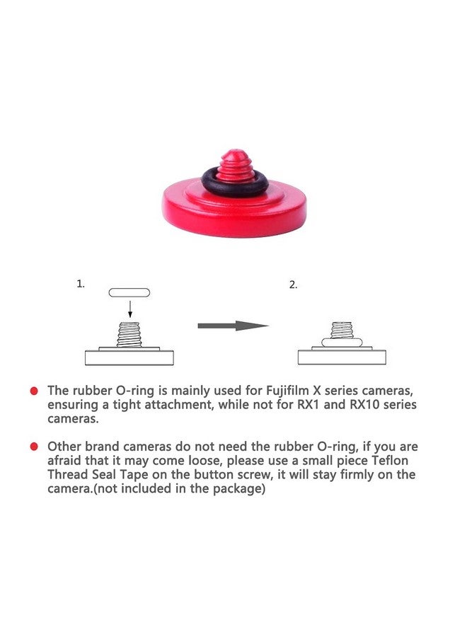 Red Soft Metal Shutter Release Button Compatible With Fujifilm Xt30 Xt3 Xt2 X100F Xt20 Xpro2 Xpro1 X30 X100T X100S Xe2 Xe2S M6 M7 M8 M9 M10 Camera 11Mm Concave Surface(2 Pack)