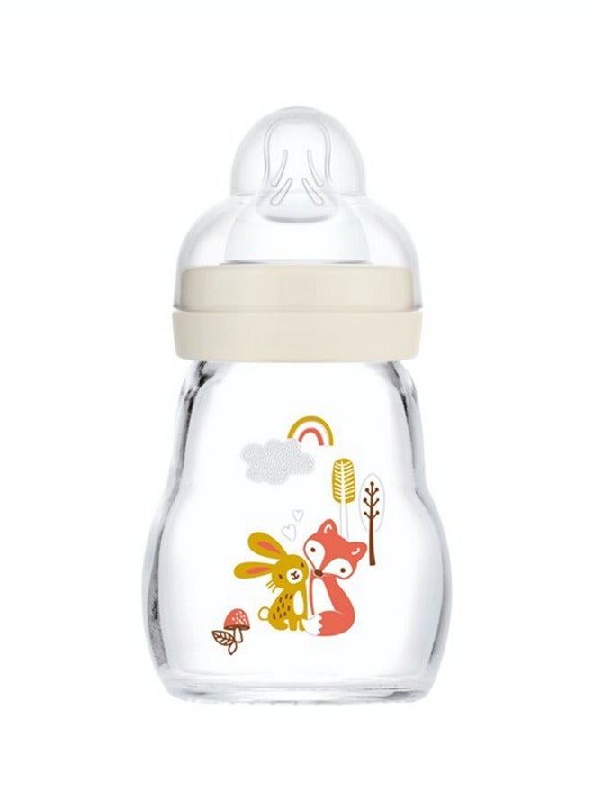 Glass Bottle With Teat, 170Ml, 0m +