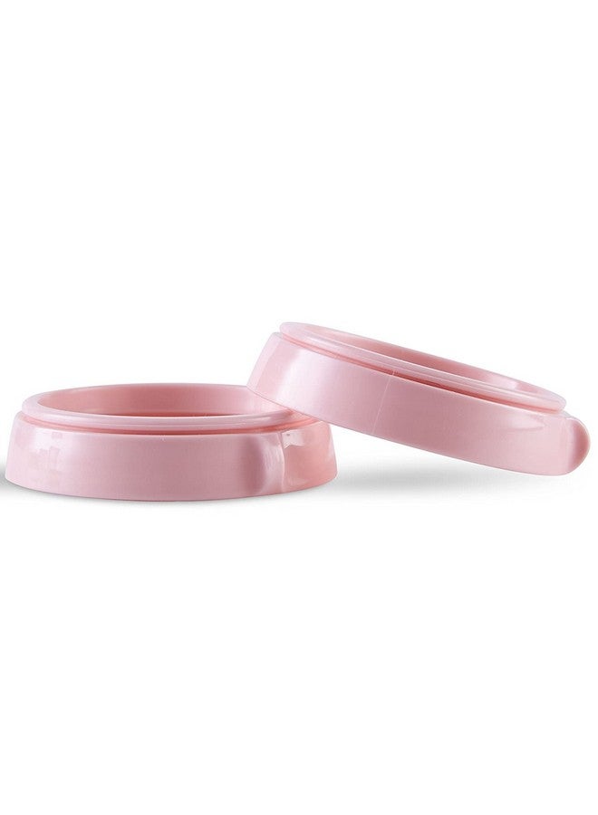 Bottle Collars Rings Replacement For Comotomo Baby Feeding Bottles 4 Count (Pink)