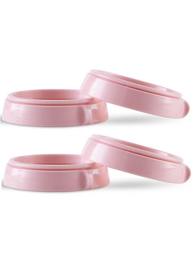 Bottle Collars Rings Replacement For Comotomo Baby Feeding Bottles 4 Count (Pink)