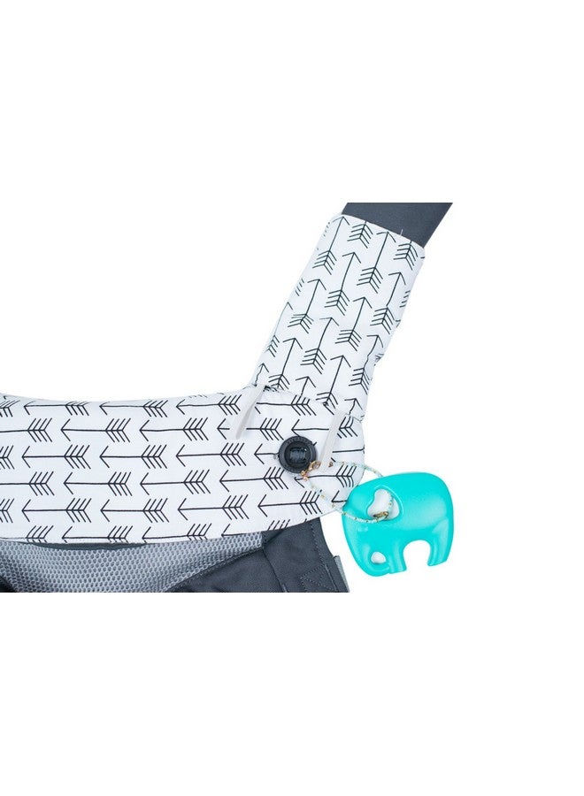 Premium Drool And Teething Reversible Cotton Pad Fits Ergobaby Four Position 360 And Most Baby Carrier Arrow Design Hypoallergenic By Mila Millie (Gray Arrow)