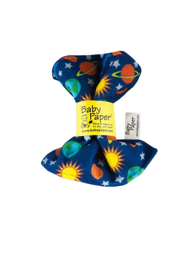 Aby Paper Crinkle Teether And Sensory Toy For Babies And Infants Solar System Print Washable