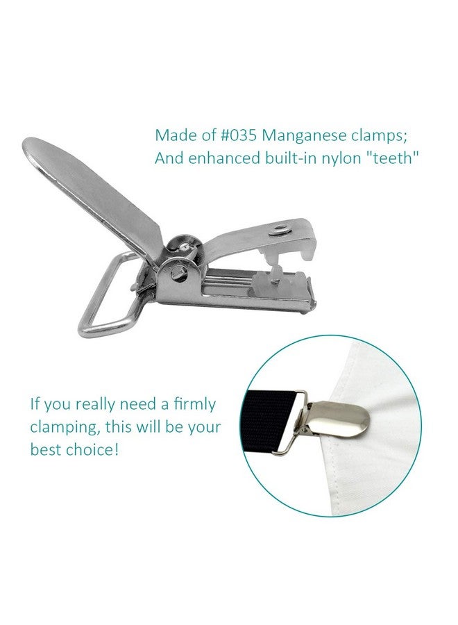 20 Pieces Men Suspender Clips Heavy Duty Bed Sheet Fasteners Clips Sheet Straps Holder Fasteners Clips
