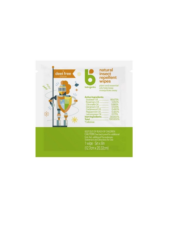 Deet Free Travel Size Insect Repellant Wipes ; Natural Plant Based 30 Wipes (2 Packs Of 15)