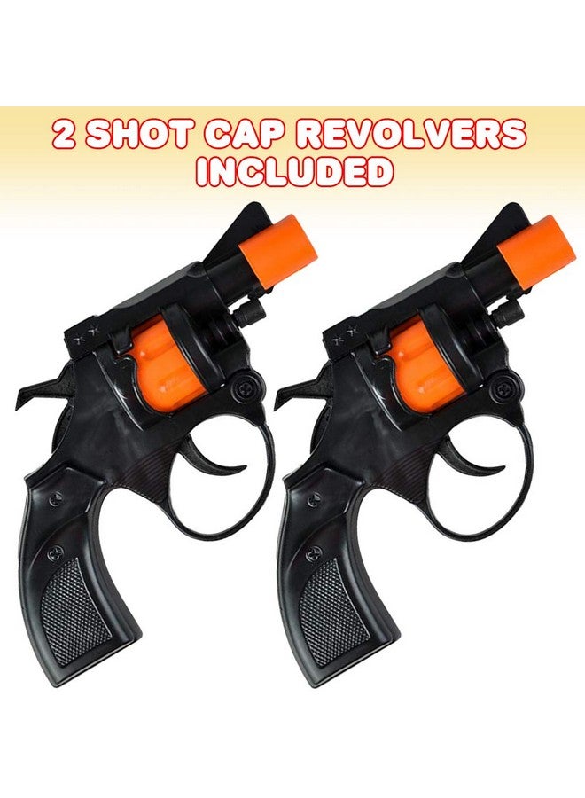 Shot Cap Revolver Toy Gun For Kids Set Of 2 Cool Shooter Toys For Boys And Girls Kidsafe Revolver Toy Pistol For Active Fun Great Halloween Accessory For Children 4 5 6 7+
