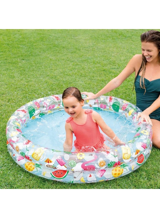 Inflatable Stars Kiddie 2 Ring Circles Swimming Pool (48