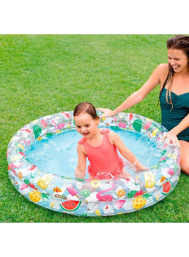 Inflatable Stars Kiddie 2 Ring Circles Swimming Pool (48