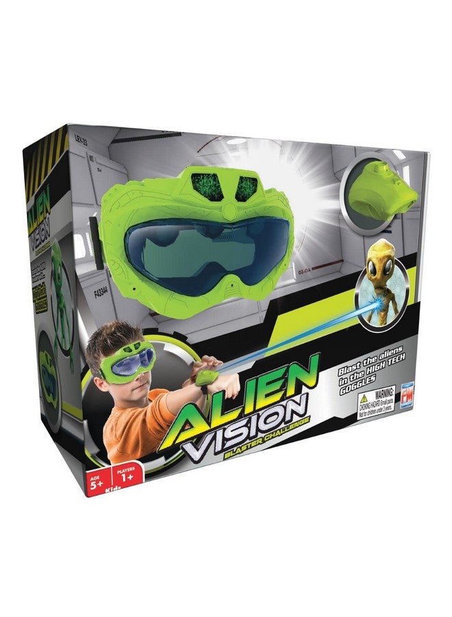 Alien Vision Action Game New Version Shoot Roaring Aliens Wrist Blaster Space Goggles Indoor Outdoor & Dark Play Handeye Coordination Motor Skills Fun Challenging Games For Kids