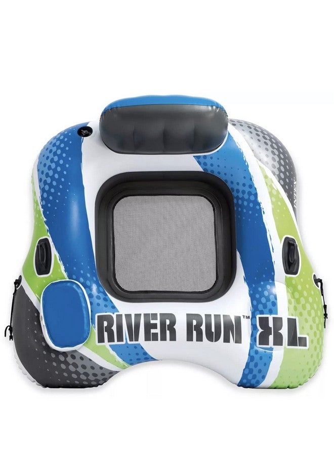 River Run Xl Lounge Tube Inflatable Pool River Raft Ride Vibrant Blue White And Green