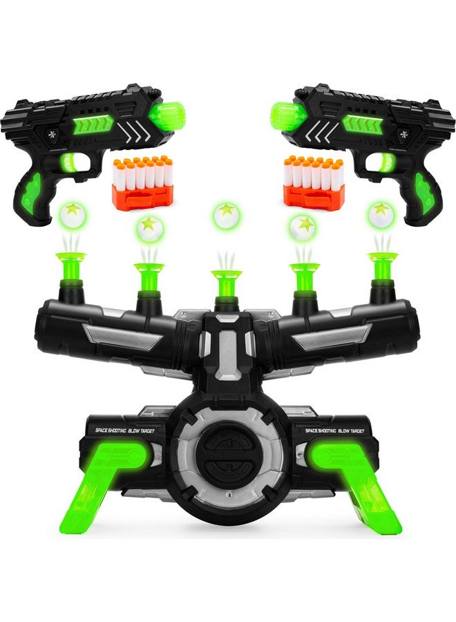 Floating Target Shooting Game Set W/ 2 Glowinthedark Foam Dart Gun 24 Darts & Dart Clips