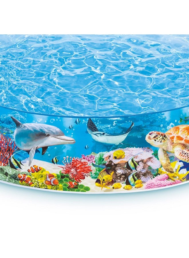 58472Ep Deep Sea Blue Snapset Kiddie Swimming Pool ; 8 Feet X 18 Inch