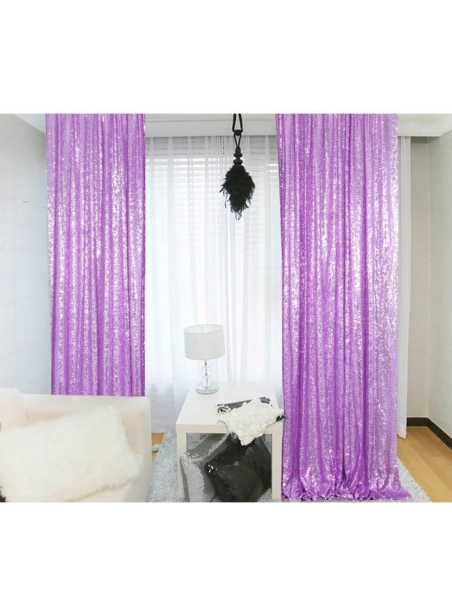 Lavender Sequin Curtains 2 Panels 2Ftx8Ft Baby Shower Backdrop Lilac Glitter Backdrop Sequin Backdrop For Wedding