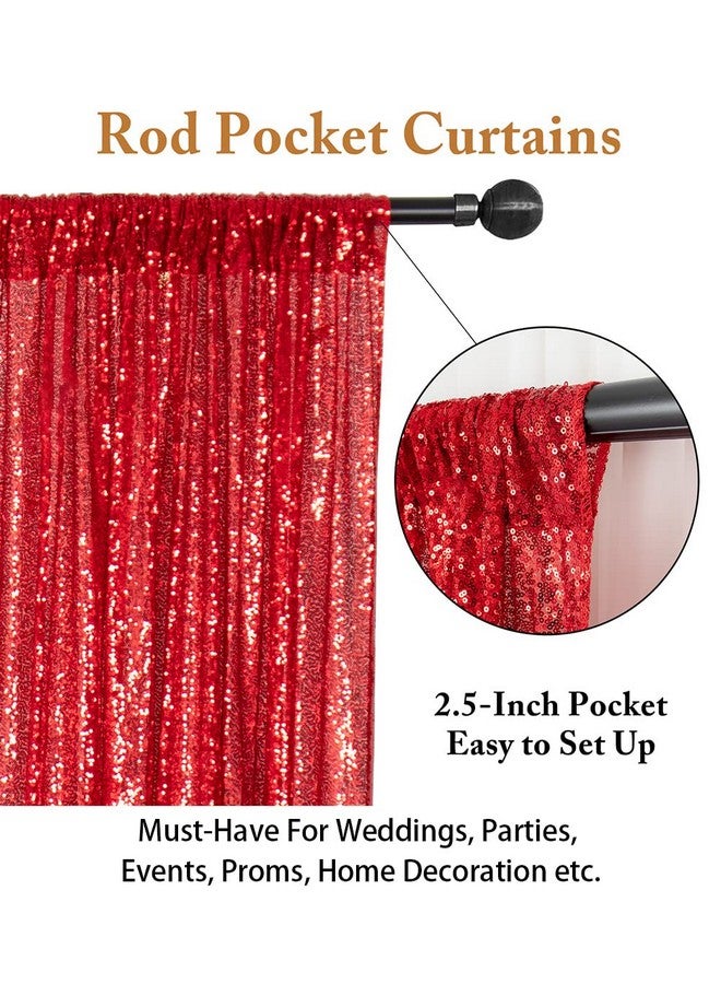 Sequin Backdrop Curtain 2 Panels 2Ftx8Ft Photo Background Glitter Photography Back Drop Cover Wedding Decorations 190417S