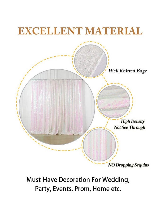 4Ftx6Ft Sparkly Sequin Photo Backdrop Photo Booth Photography Backdrop Diy Photobooth Wedding Backdrop Sparkle Backdrop Grad Party Birthday (Iridescent White)