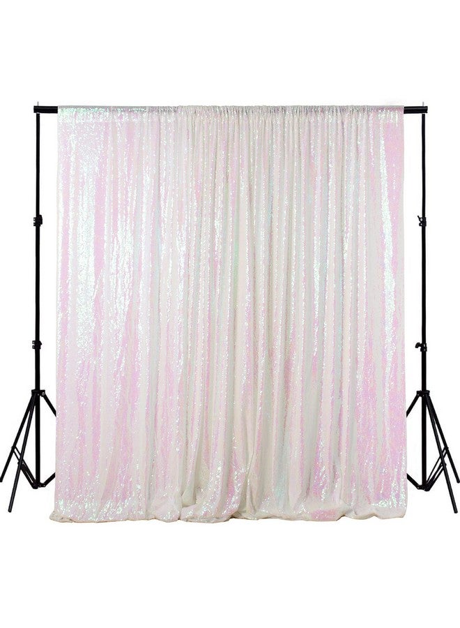 4Ftx6Ft Sparkly Sequin Photo Backdrop Photo Booth Photography Backdrop Diy Photobooth Wedding Backdrop Sparkle Backdrop Grad Party Birthday (Iridescent White)
