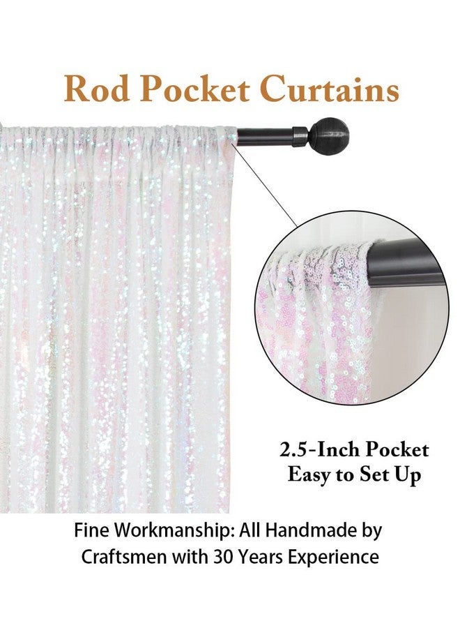 4Ftx6Ft Sparkly Sequin Photo Backdrop Photo Booth Photography Backdrop Diy Photobooth Wedding Backdrop Sparkle Backdrop Grad Party Birthday (Iridescent White)