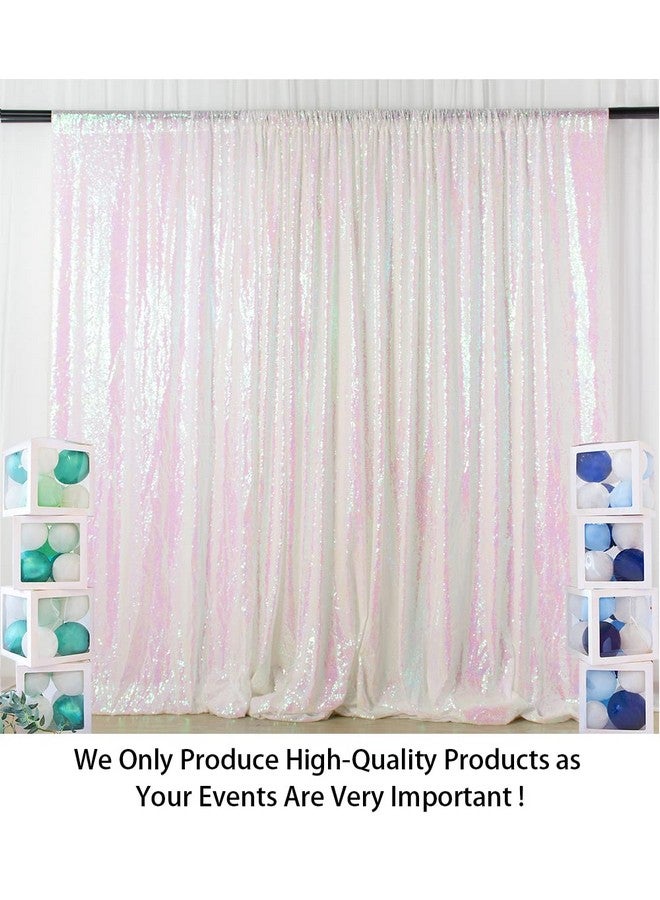 4Ftx6Ft Sparkly Sequin Photo Backdrop Photo Booth Photography Backdrop Diy Photobooth Wedding Backdrop Sparkle Backdrop Grad Party Birthday (Iridescent White)