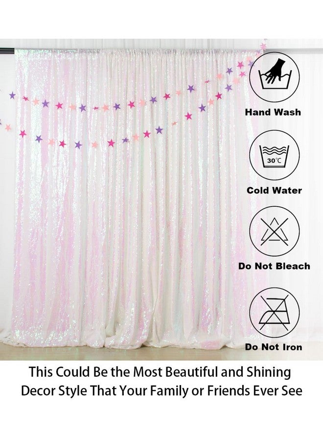 4Ftx6Ft Sparkly Sequin Photo Backdrop Photo Booth Photography Backdrop Diy Photobooth Wedding Backdrop Sparkle Backdrop Grad Party Birthday (Iridescent White)