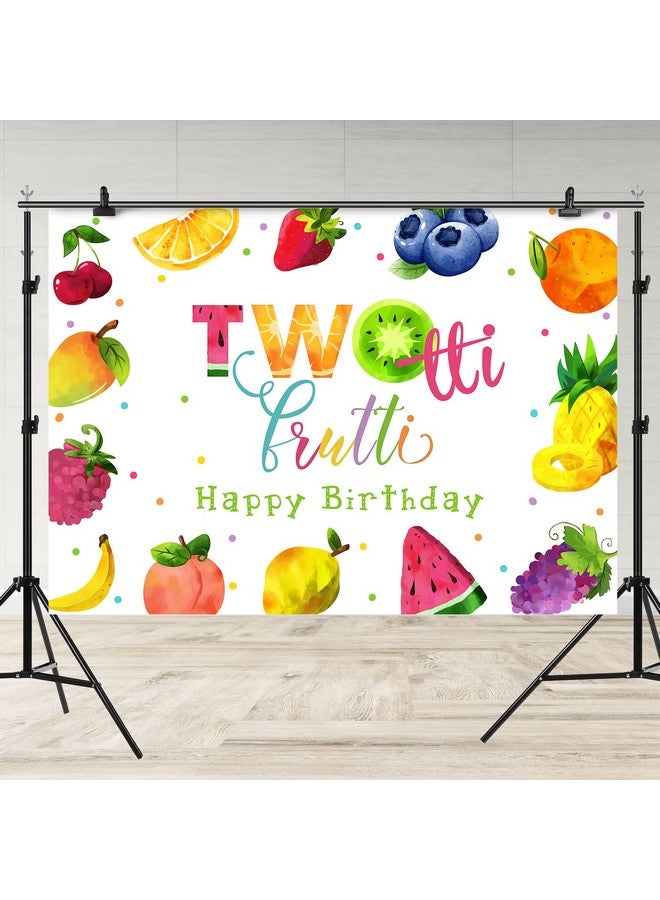 Twotti Frutti Party Backdrop For Photography Tutti Fruity Summer Theme Party Background Fruit 2Nd Birthday Decorations Cake Table Banner Supplies Kids Photo Booth Studio Props 7X5Ft