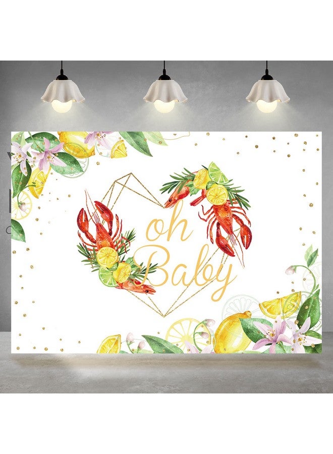 Oh Baby Crawfish Boil Theme Backdrop Baby Shower Photography Background Banner Delicious In Summer Kids Newborn Birthday Party Supplies Decorations Photo Booth Studio Prop Indoor Outdoor 7X5Ft