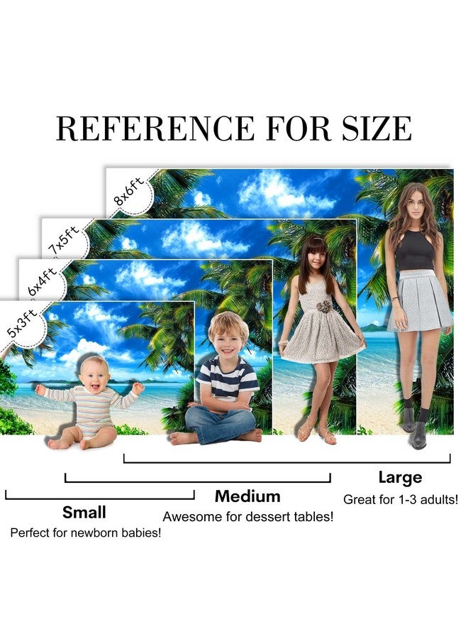 7X5Ft Summer Beach Birthday Photography Backdrops Ocean Tropical Photo Booth Wedding Party Decoration Background Studio Props Sk1224B