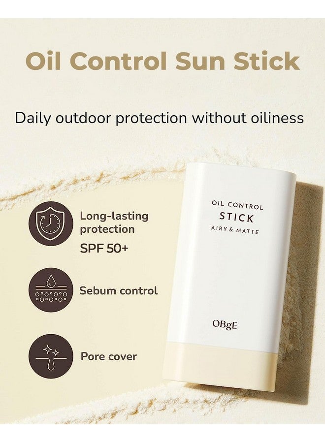 Bge Oil Control Stick (0.6Oz) Nongreasy Soothing & Cooling Facial Care. High Defense. Lightweight Longlasting Protection Oil Absorption No Clumps. Travel Essentials. Witch Hazel Mint.