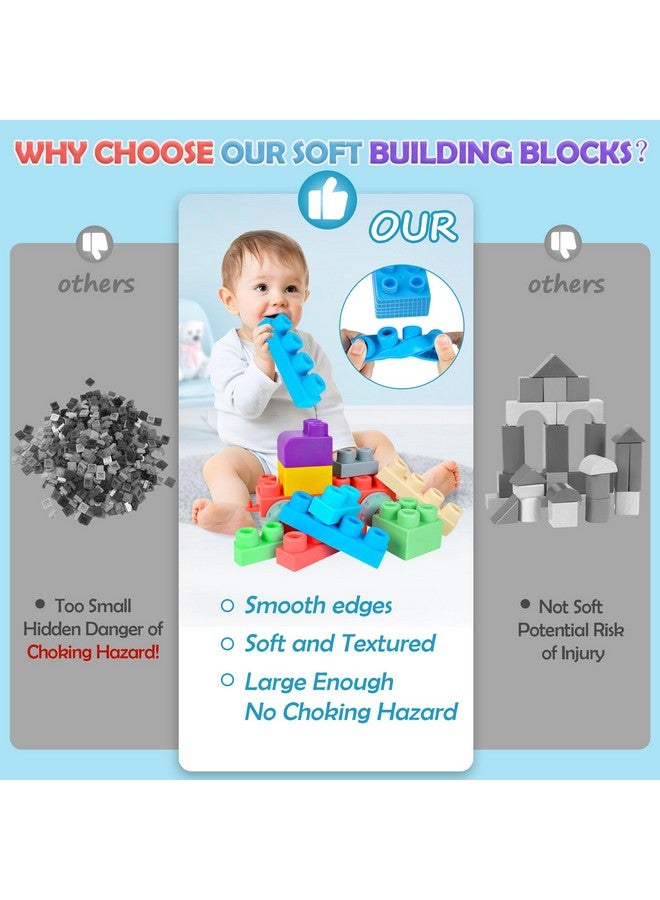 Soft Building Blocks For Toddler Blocks For Kids 6 Months And Up Large Creative Stacking Blocks 20 Pcs Stem Blocks Toddler Stacking Toy Gifts Colorful Soft Block Sets