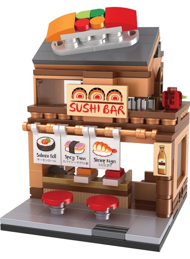 Exclusive Mini City Sushi Cart Bar Custom Designed Model Compatible With Lego And Other Major Toy Building Block Brick Brands 190Pcs …