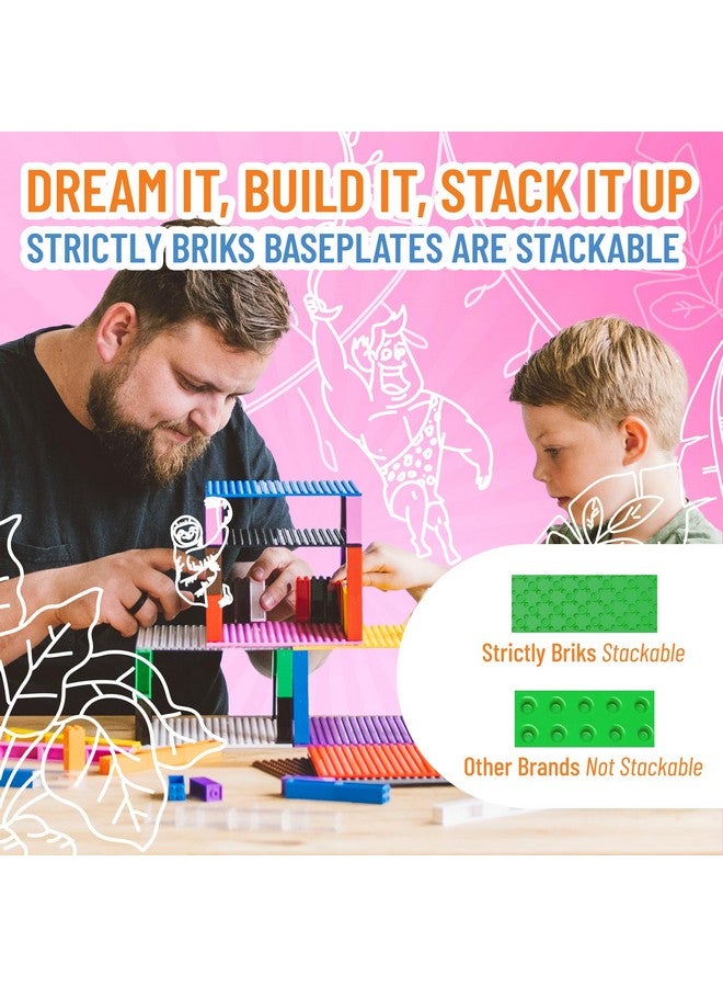 Classic Big Briks Stackable Baseplates Large Pegs For Ages 3 And Up 100% Compatible With All Major Brands Green 1 Piece 13.75