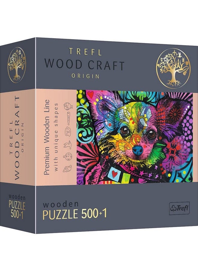 Wood Craft 501 Piece Wooden Puzzle Colorful Puppy