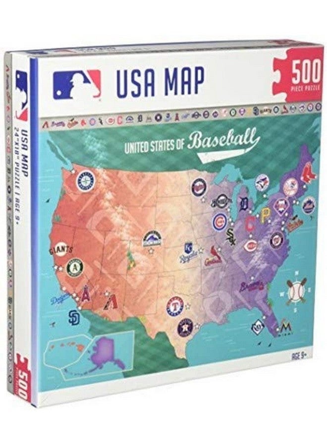 11588: Mlb League Map 500Pc Puzzle