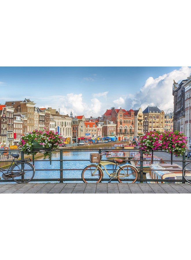 Afternoon In Amsterdam City 1000 Piece Jigsaw Puzzle World Travel Puzzles For Adults And Kids ; Interactive Brain Teaser Educational Toys & Games Quarantine Gifts ; 28 X 20 Inches