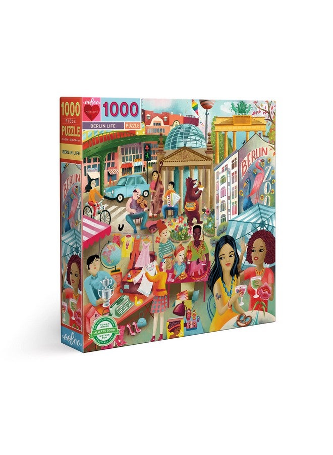 : Piece And Love Berlin Life 1000 Piece Square Jigsaw Puzzle Sturdy Puzzle Pieces A Cooperative Activity With Friends And Family