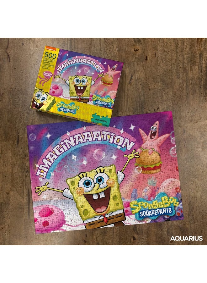 Spongebob Squarepants Imagination Puzzle (500 Piece Jigsaw Puzzle) Officially Licensed Spongebob Merchandise & Collectibles Glare Free Precision Fit 14X19In