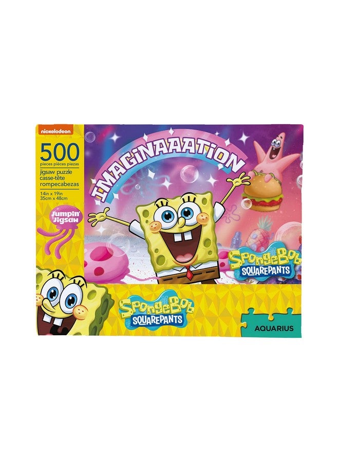Spongebob Squarepants Imagination Puzzle (500 Piece Jigsaw Puzzle) Officially Licensed Spongebob Merchandise & Collectibles Glare Free Precision Fit 14X19In